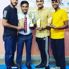 Celebrating a massive victory at the 2nd Lal Bahadur Shastri Memorial Tournament, where my team secured 16 gold medals and the first position trophy.