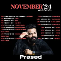 This was my November 2024 schedule, and it was pure madness with the wedding season in full swing. From Goa and Chandigarh to Delhi and Mumbai, I was on the road bringing the party to celebrations across the country.
