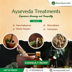 We offer a range of traditional Ayurveda treatments to restore harmony and tranquility. Our services include comprehensive Panchakarma, relaxing Shirodhara, nourishing Netra Tarpan for the eyes, and detoxifying Vamanan therapy.