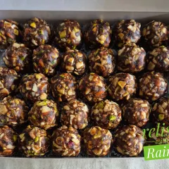 A full box of Dryfruit Laddoos, a guilt-free indulgence you can enjoy anytime. They are also suitable for fasting.