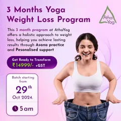 Get ready to transform with our 3-month Yoga Weight Loss Program. This batch starts on October 29th at 5 AM.