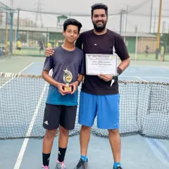 Celebrating a significant win for Aarav Verma, who won the boys Under-16 title at an AITA CS-7 tournament. Our training focuses on developing the tactical and physical skills necessary to compete and win at the national level.