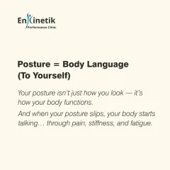 Your posture is your body's language to itself. When your posture slips due to long hours of sitting or scrolling, your body starts talking to you through pain, stiffness, and fatigue.