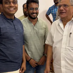With Mr. Sitaram Yechury, General Secretary of the Communist Party of India (Marxist). We had a fruitful discussion about the socio-economic situation in Kerala and ideas to support the professional and entrepreneur network.
