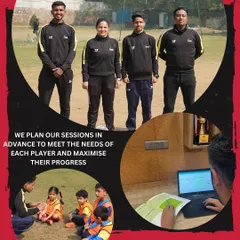 We plan our sessions in advance to meet the needs of each player and maximize their progress. This involves detailed planning and a dedicated coaching team.
