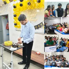 A collection of memories from the year, featuring a birthday celebration for our mentor, parent-teacher meetings, and students receiving their new class bags. It reflects the personal and celebratory moments we share.