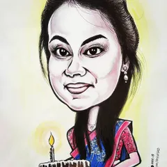 A brother commissioned this beautiful caricature for his sister's birthday. It’s a heartfelt gift that shows how much you care.