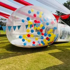 Experience the magic of our unique Bubble House. This transparent inflatable dome, filled with colorful balloons, creates an incredible visual and a one-of-a-kind play area that’s perfect for photos.