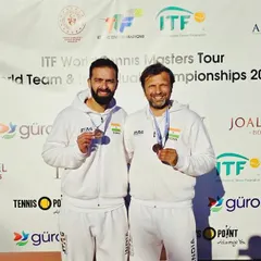 Here is the result of that dedication. My brother and our academy player, Kartikeya Singh Verma, with his bronze medal at the ITF World Tennis Masters Tour World Championships in Turkey. This is a massive achievement that makes our entire team immensely proud.