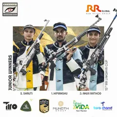 Announcing the Junior Air Rifle winners of the 15th RR Lakshya Cup. I am proud to provide a platform where the next generation of shooting stars from states like Haryana and Maharashtra can shine.
