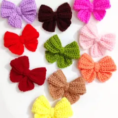 My simple yet classic coquette bows, shown here in a rainbow of colors.