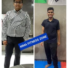The journey from fat to fit is a marathon, not a sprint. This young man's progress shows the incredible results of sticking to the program at MMA Fitness Zone.