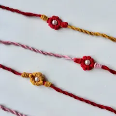 The simple and elegant design of these floral Rakhis makes them a lovely symbol of love for Rakshabandhan.