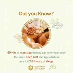 Did you know that a 60-minute massage can offer your body the same deep rest and rejuvenation as a full 7 to 8 hours of sleep? It is a powerful way to reset your nervous system.