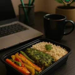 For the busy professional, eating healthy can feel impossible. I've solved that. This Green Fish Meal is the perfect desk lunch, packed with lean protein and veggies to keep you sharp and focused through your workday, without the post-lunch slump.
