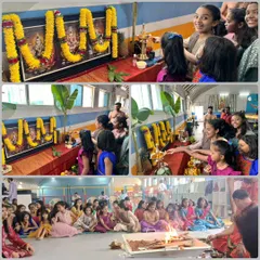 Celebrating our culture together. Our gymnasts and coaches participating in the Ayudha Pooja ceremony at the academy, a special tradition for our Elite family.