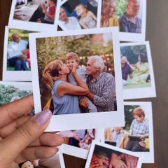 There's nothing like holding a memory in your hand. I print your best photos as high-quality, retro-style polaroids, perfect for capturing family moments, from your baby's first smile to precious time with grandparents.