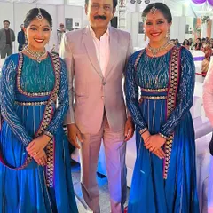 We were so happy to meet the charismatic Ramesh Aravind sir after a performance. His warmth and appreciation for our art truly made our day.