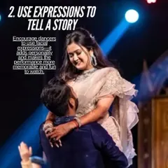 Sangeet Tip #2: Use expressions to tell a story. Facial expressions add personality and make the performance more memorable and fun to watch.
