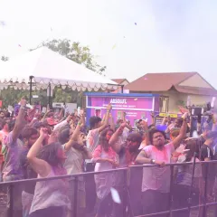 A wide shot of the massive crowd at the Sunburn festival. I have the experience to entertain large audiences and keep the energy high from the front row to the back.