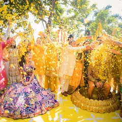 The pure, unadulterated joy of a Haldi ceremony, where friends and family shower the couple in love and marigolds. We thrive in this beautiful chaos, capturing the energy that makes Indian weddings so vibrant.