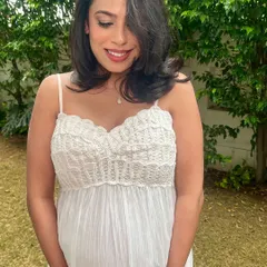 Glowing from bump to blush. A beautiful, soft makeup look for this mom-to-be at her baby shower.