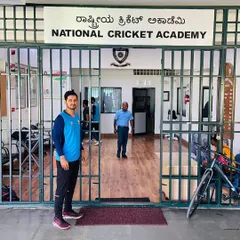 Our head coach pictured at the National Cricket Academy (NCA). His association with the country's premier cricket institution ensures that our training programs are aligned with the latest and most effective coaching standards.