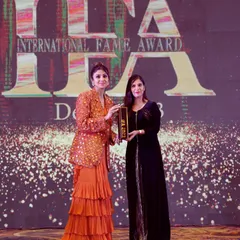 A proud moment for our academy, receiving the International Fame Award from the celebrated actress Shilpa Shetty. This recognition reflects our commitment to providing the best hair and makeup education in Delhi.