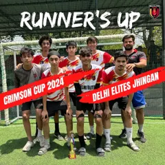 A hard-fought final in the Crimson Cup 2024 earned our Delhi Elites Jhingan squad the runner's up trophy. Every match is a learning experience, and we will come back stronger.