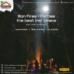 Bonfires and parties bring inner peace. Enjoy the simple things, like gathering around a fire under the moon.