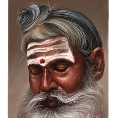 A digital painting of a sadhu, where I focused on capturing the texture of his hair and the peaceful, meditative expression on his face. This is a tribute to the spiritual side of our culture.
