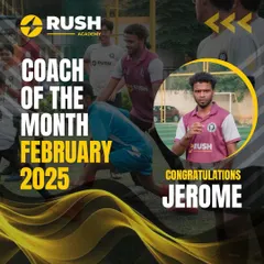 Congratulations to Jerome, our Coach of the Month for February 2025. His dedication and strategic guidance continue to inspire our players.