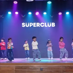The 'Superclub' toddlers batch ready to perform. We use fun themes and music to keep our youngest dancers engaged and excited about learning.