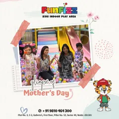 More Mother's Day fun! Moms and kids enjoying quality time together in our colorful ball pit.