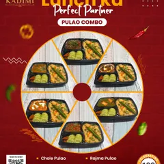 Looking for a perfect lunch partner? Our Pulao Combos come with a choice of six different curries like Chole, Rajma, or Palak Paneer, served with fresh salad.