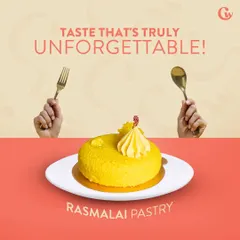We love mixing things up, and our Rasmalai Pastry is a fan favorite. It combines the creamy, delicate flavor of Indian rasmalai with the light, airy structure of a classic pastry for a truly unforgettable dessert.