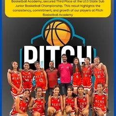 The MCHS Girls team, comprised entirely of our athletes, secured Third Place at the U13 State Sub Junior Basketball Championship, highlighting their consistency and growth.