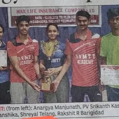 Our team champions featured in the press after their victory at the state ranking tournament in Hospete. The article highlights the team's collective strength.