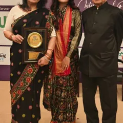 Holding the Lifetime Achievement award for my work towards women empowerment and gender justice. This recognition fuels my passion to continue fighting for the rights of every woman and girl.