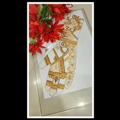 A still image of the completed floral bridal henna design from my class demonstration. This is the level of detail and artistry you will learn to create by the end of the course.