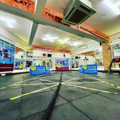 The stage is set for our Tug of War competition. You can see our motivational banners in the background, reminding everyone that "Nothing will work unless you do." It’s this spirit that fuels our fun and challenging in-gym events.