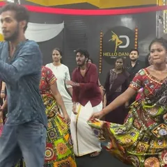 Our instructors leading a high-energy Garba session during our Navratri event. We focus on creating a joyful and inclusive atmosphere.