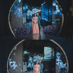 I don’t just decorate, I build portals to new worlds. For this Sangeet, the couple stepped through a cinematic gateway into their own interstellar universe, setting the stage for an unforgettable night.