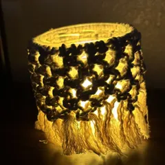 This student's utility jar looks magical with fairy lights inside. The light glowing through the knots creates such a cozy and beautiful effect.