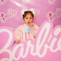 A perfect photo opportunity at our Barbie-themed party. We create life-sized props and backdrops that make every child feel like they've stepped into Barbie's dream world.