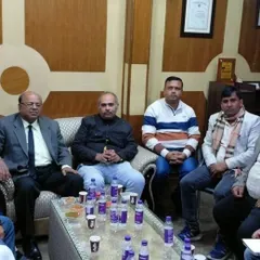 A group meeting at the Rashtriya Lokadhikar Sangh office in Noida. We are working to launch a helpline to make legal guidance more readily available to the public.
