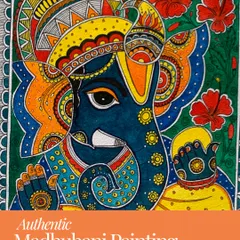A student's vibrant Madhubani painting of Lord Ganesha. This piece showcases the intricate line work, symbolic motifs, and bold use of color that make this art form from Bihar so captivating. We guide you to create such authentic pieces, full of life and meaning.