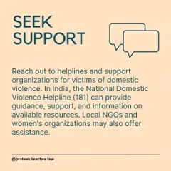 You are not alone. I provide information on support resources like the National Domestic Violence Helpline (181) and local NGOs that offer guidance and assistance.