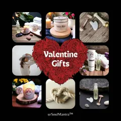 This collage showcases the variety of Valentine's gifts I offer. From individual products like my body oil and candles to curated Love Kits, you can find the perfect symphony of serenity for your special someone.