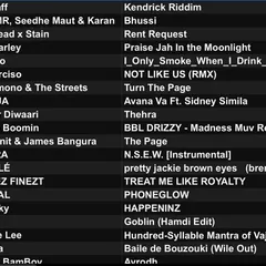 A potential tracklist for a 45-minute opening set. Even for a short set, I come prepared with a deep selection of tracks to read the room and set the right tone.
